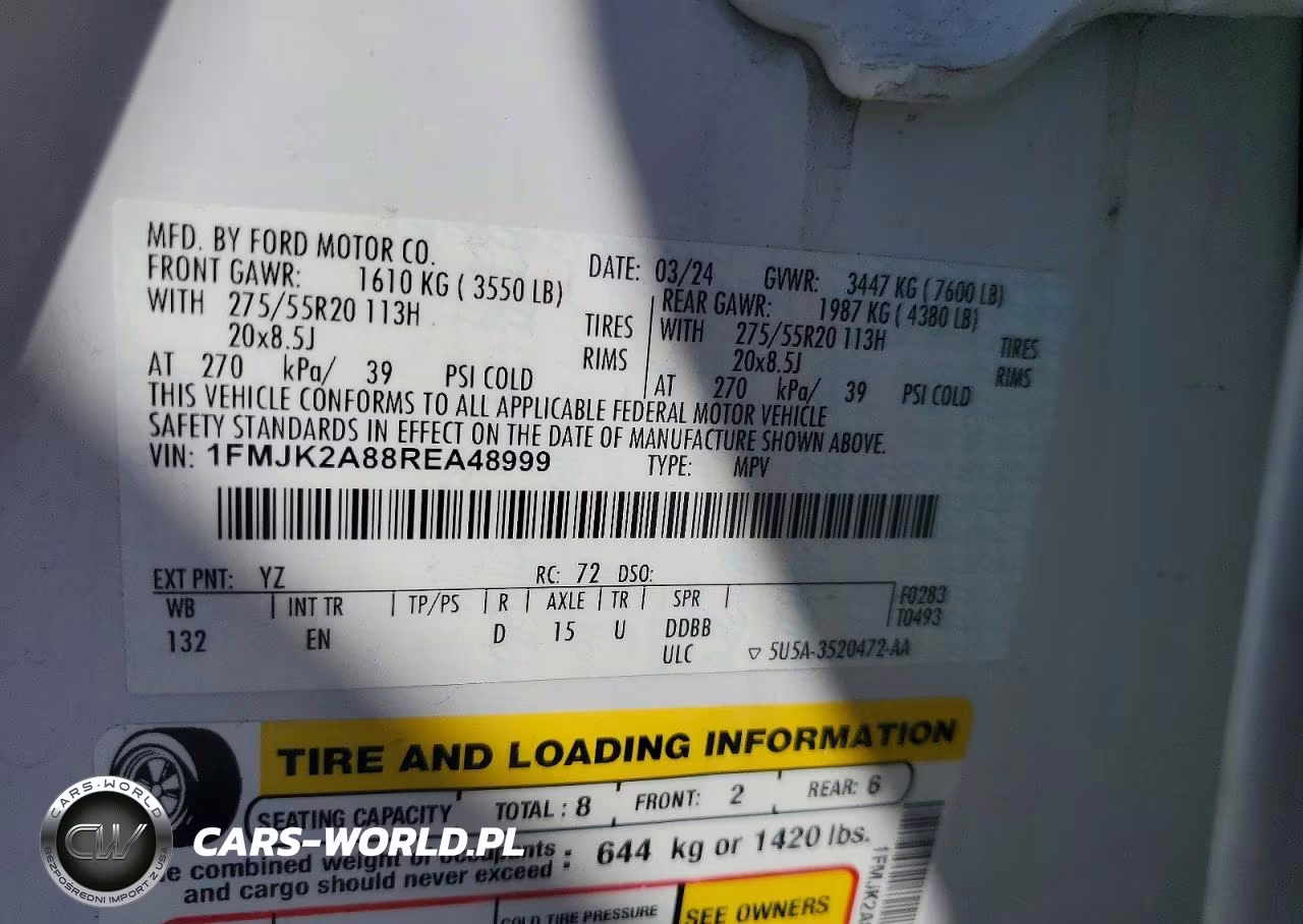 2024 Ford Expedition Max Limited VIN:1FMJK2A88REA48999 - 13