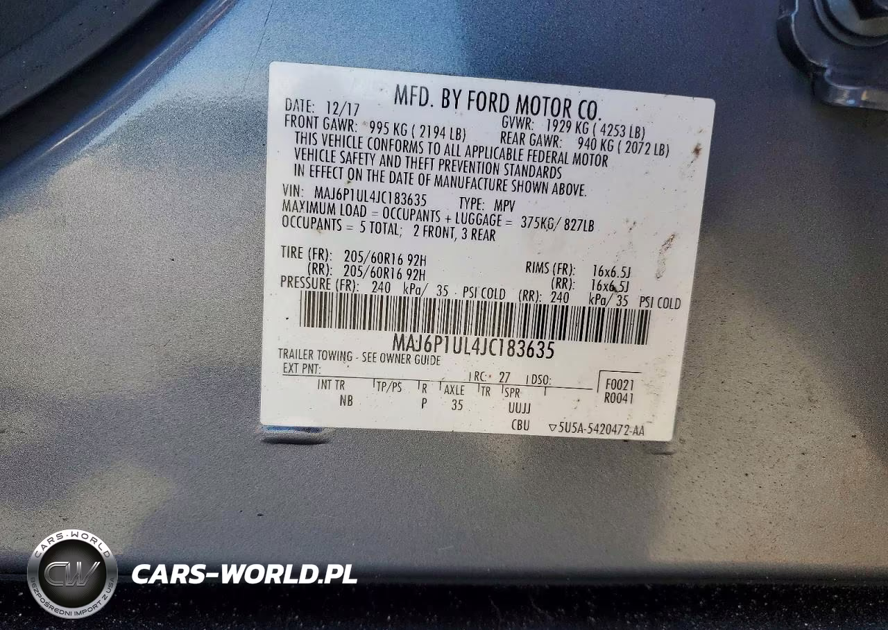 2018 Ford Ecosport Se VIN:MAJ6P1UL4JC183635 - 13
