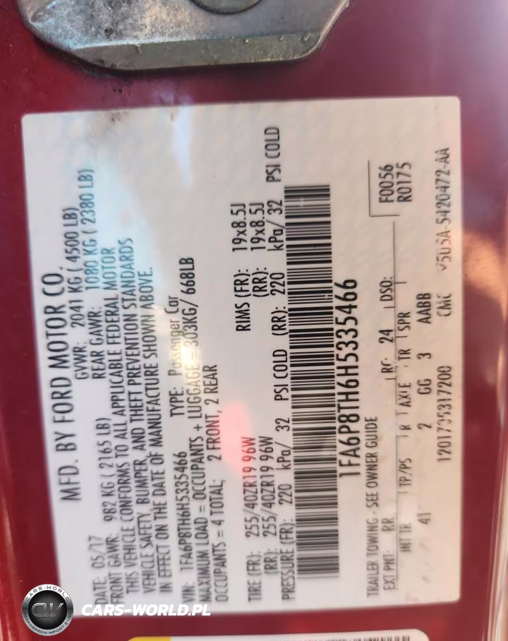 2017 Ford Mustang VIN:1FA6P8TH6H5335466 - 13