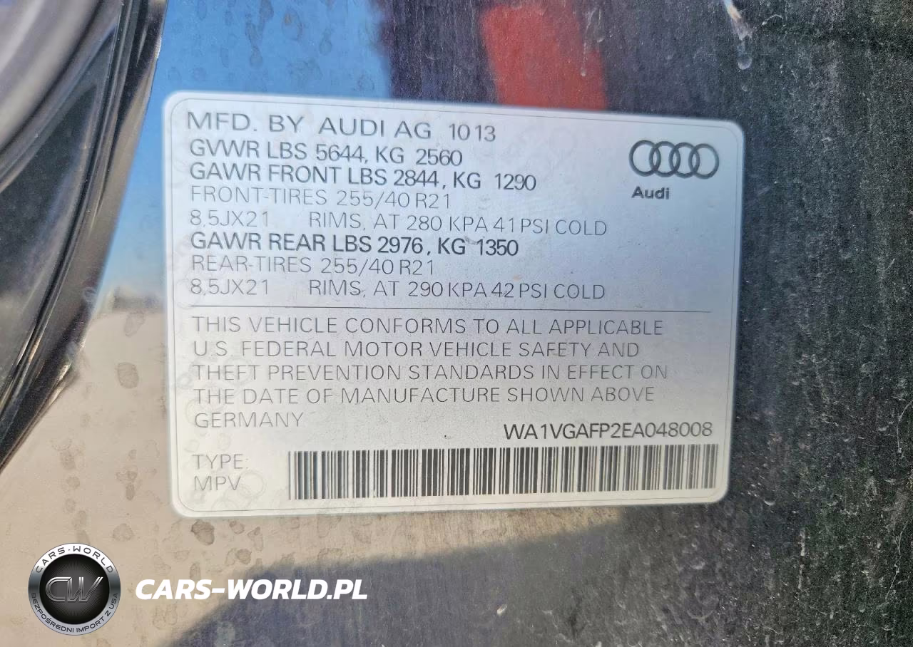 2014 Audi Sq5 Prestige VIN:WA1VGAFP2EA048008 - 14