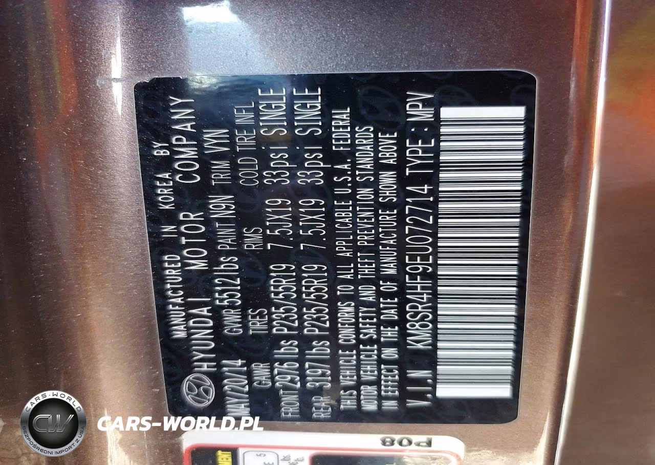 2014 Hyundai Santa Fe Gls VIN:KM8SR4HF9EU072714 - 13