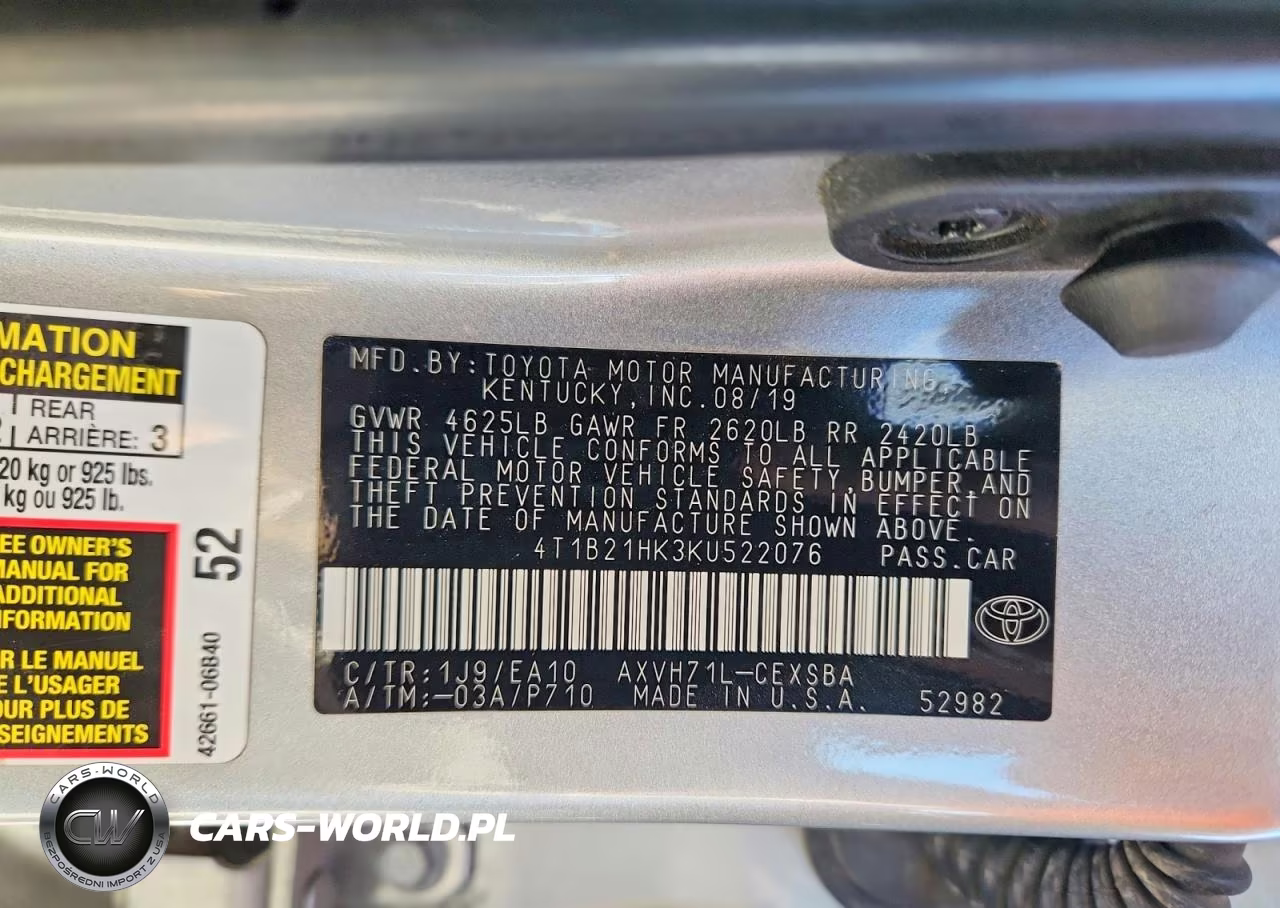 2019 Toyota Camry Hybrid Se VIN:4T1B21HK3KU522076 - 13