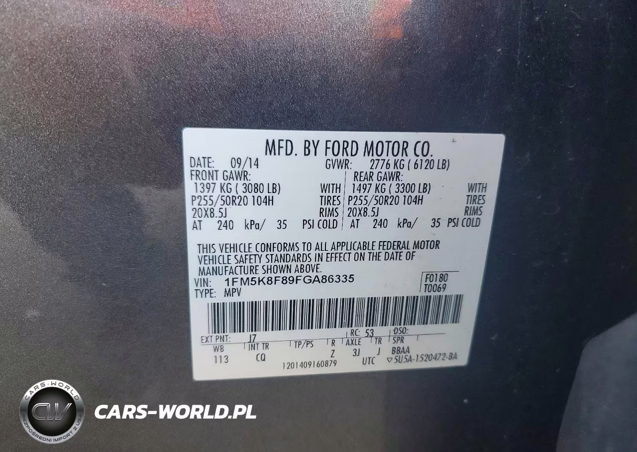 2015 Ford Explorer Limited VIN:1FM5K8F89FGA86335 - 13
