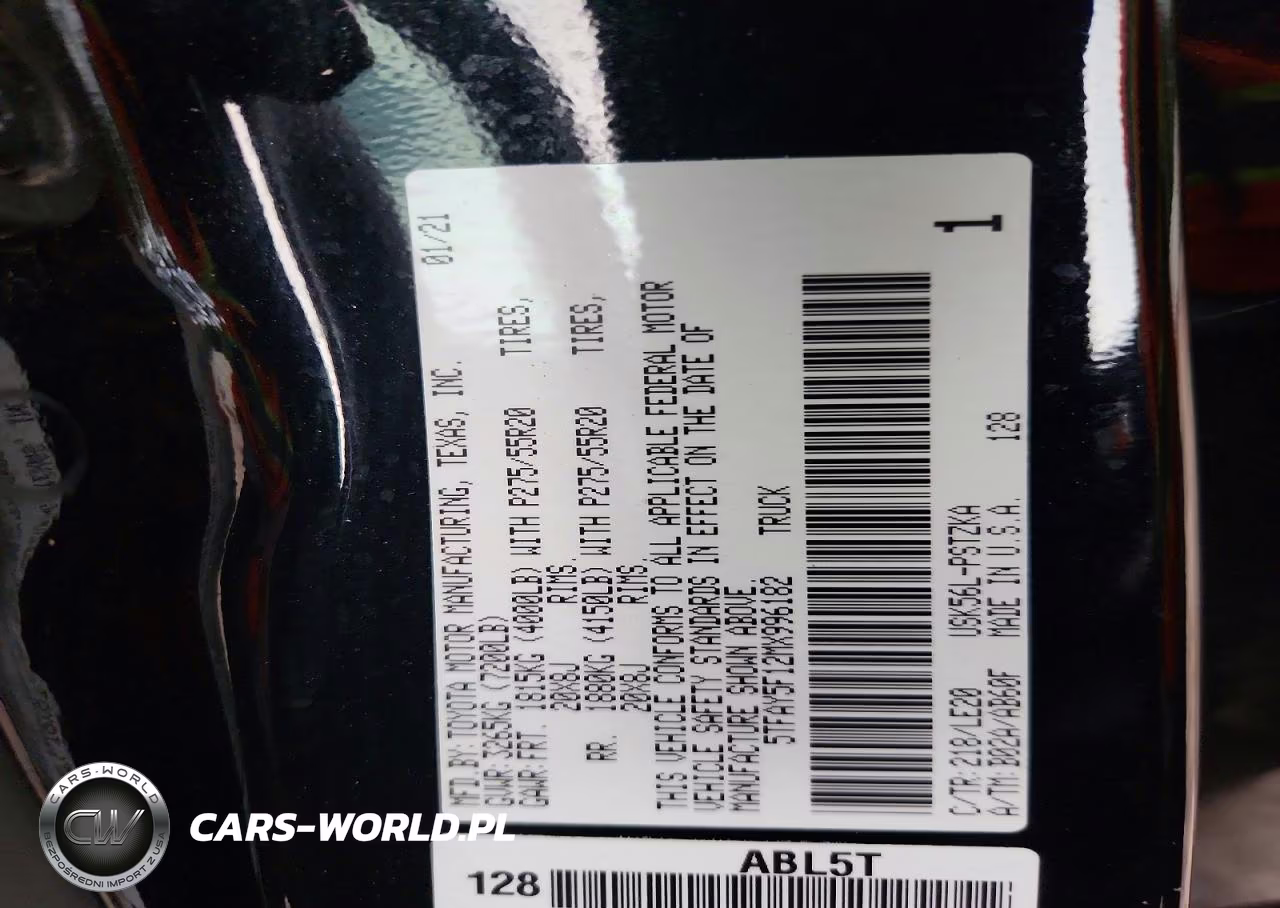 2021 Toyota Tundra Platinum VIN:5TFAY5F12MX996182 - 13