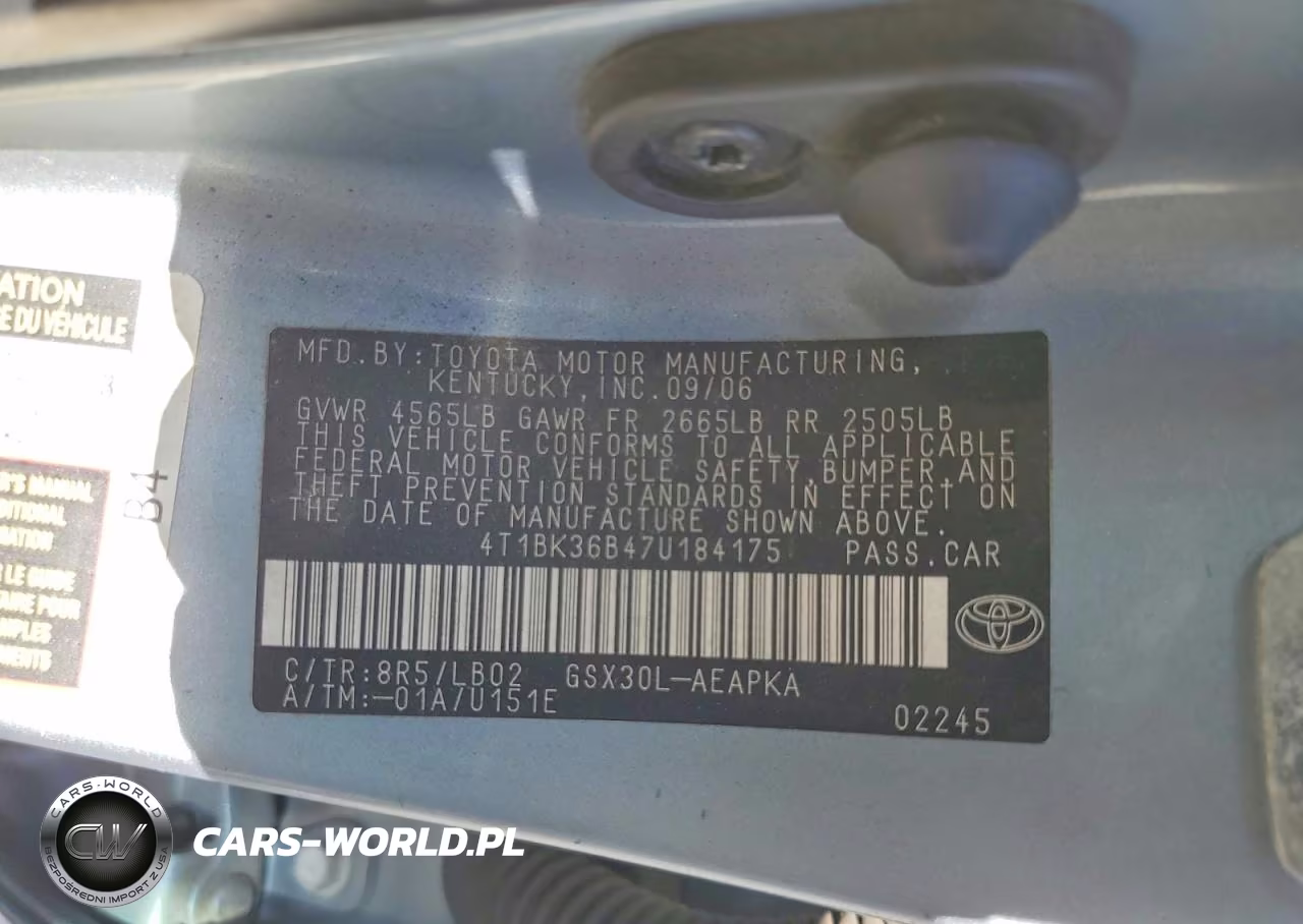 2007 Toyota Avalon Limited VIN:4T1BK36B47U184175 - 12