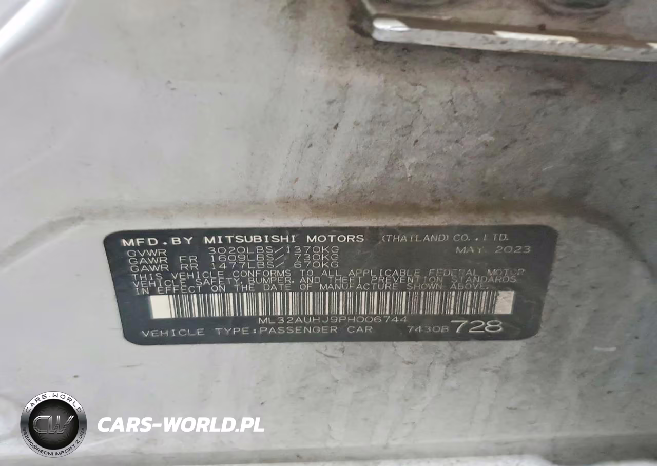 2023 Mitsubishi Mirage Es VIN:ML32AUHJ9PH006744 - 12
