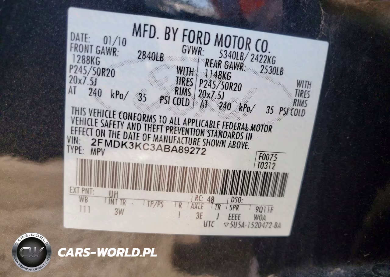 2010 Ford Edge Limited VIN:2FMDK3KC3ABA89272 - 13