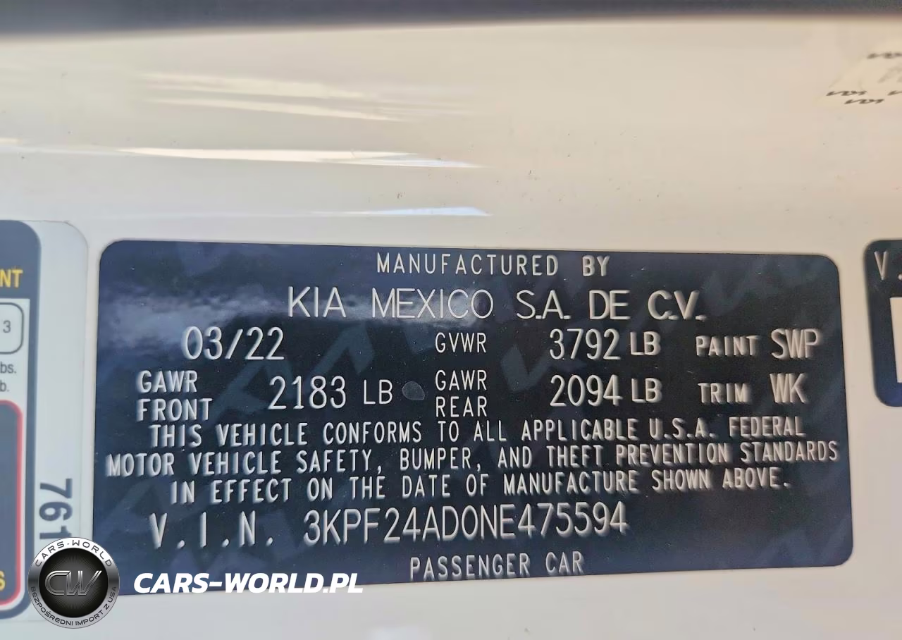 2022 Kia Forte Lxs VIN:3KPF24AD0NE475594 - 12