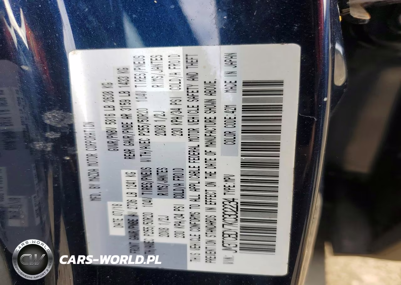 2019 Mazda Cx-9 Grand Touring VIN:JM3TCBDY7K0302234 - 13