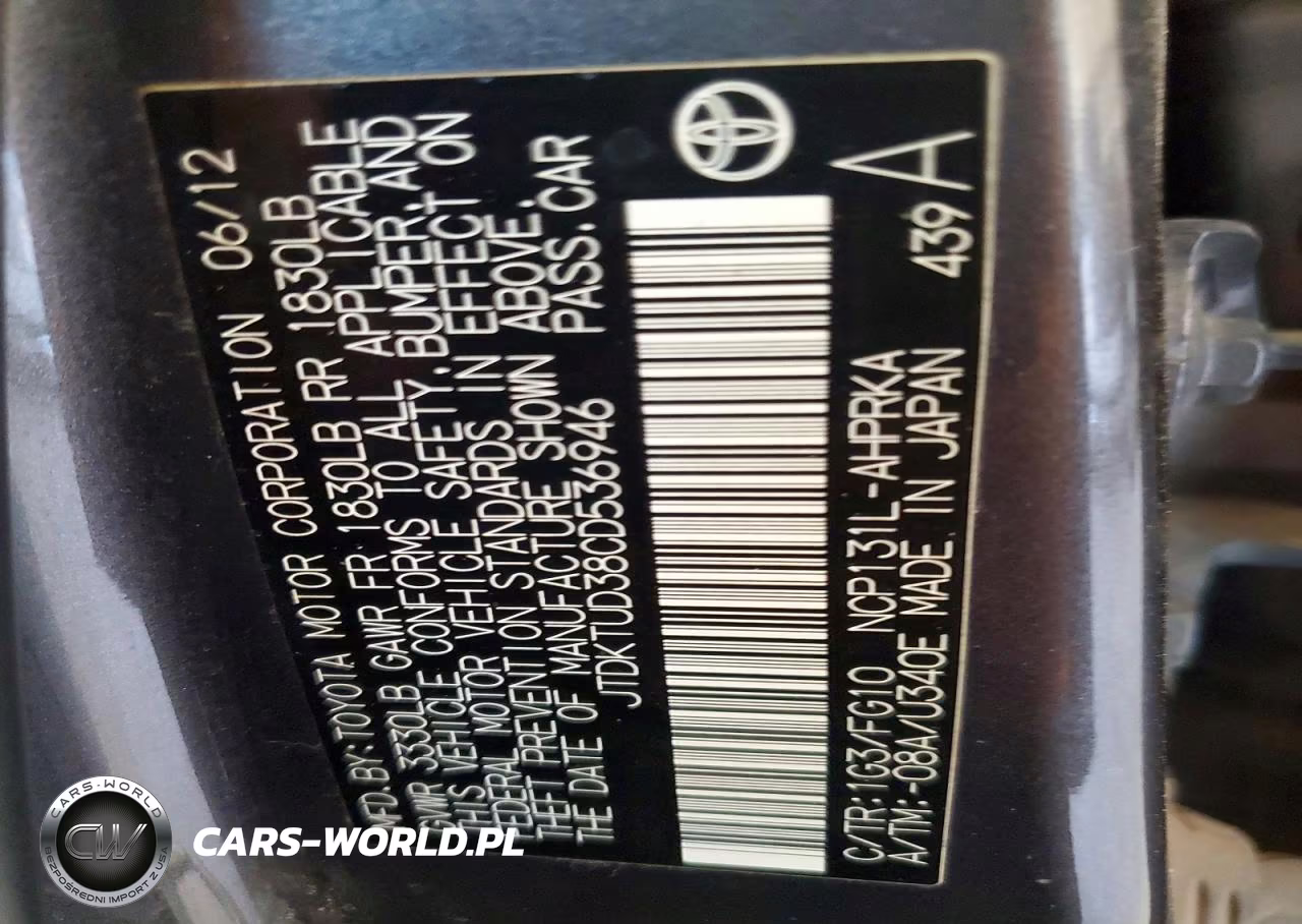 2012 Toyota Yaris 5-Door Le VIN:JTDKTUD38CD536946 - 13