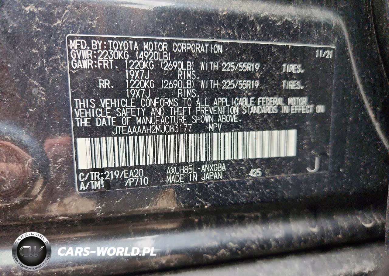 2021 Toyota Venza Xle VIN:JTEAAAAH2MJ083177 - 13