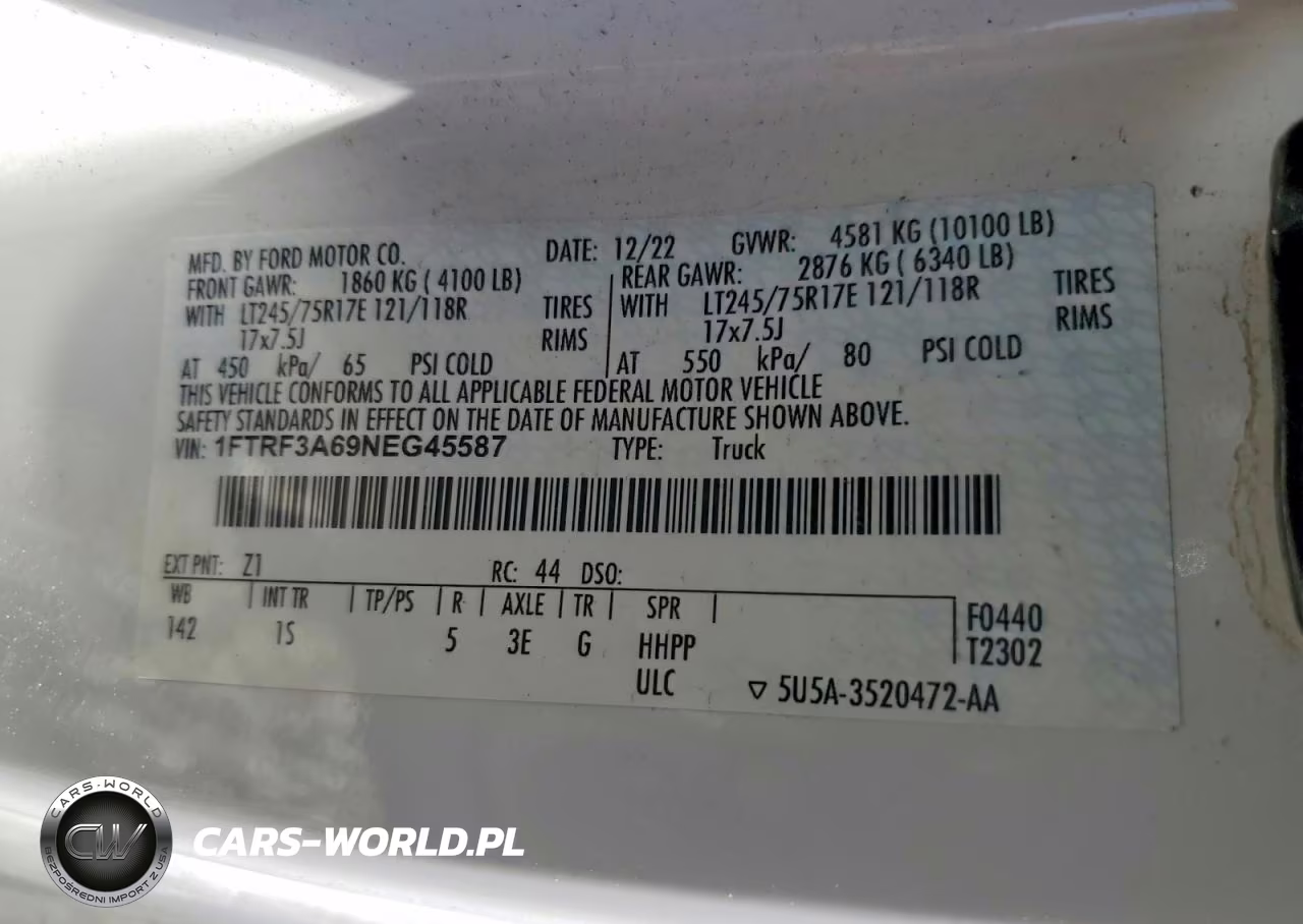 2022 Ford 350 Chscab VIN:1FTRF3A69NEG45587 - 13