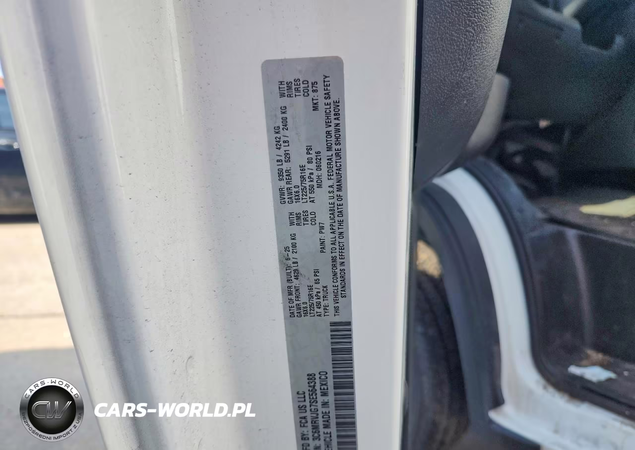 2025 Ram Promaster 3500 Delivery Van VIN:3C6MRVJG7SE564388 - 13