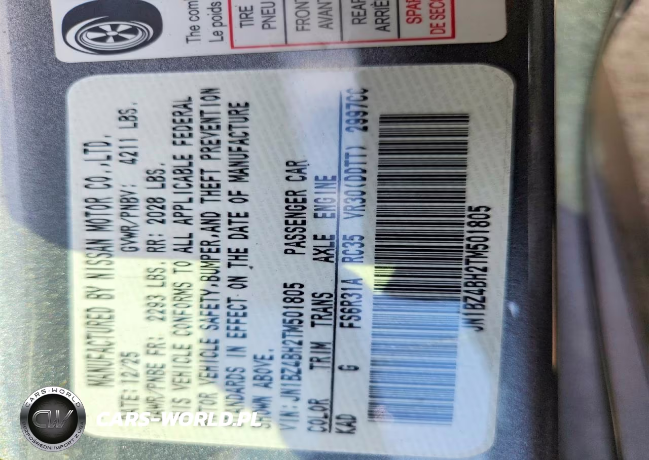 2026 Nissan Z Performance VIN:JN1BZ4BH2TM501805 - 12