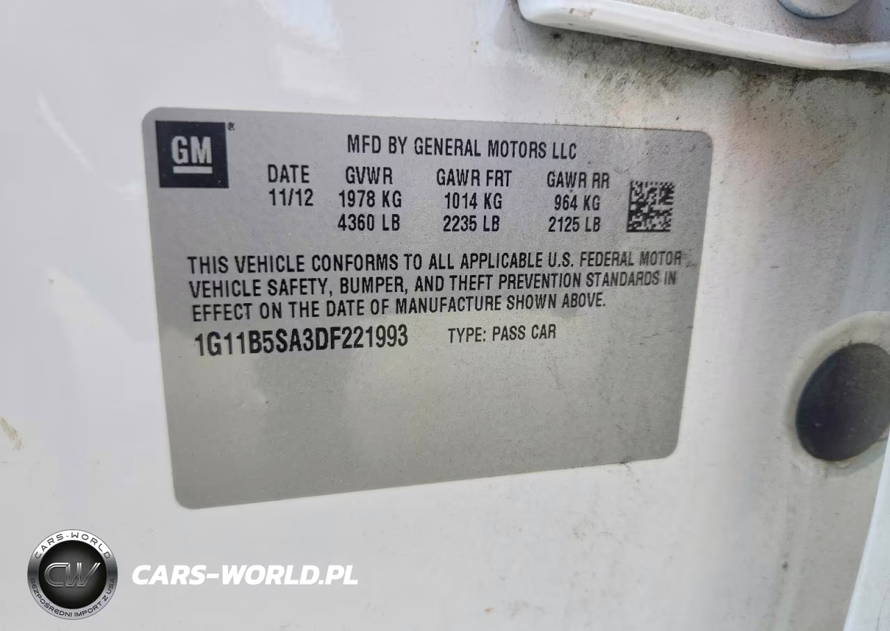 2013 Chevrolet Malibu Ls VIN:1G11B5SA3DF221993 - 12