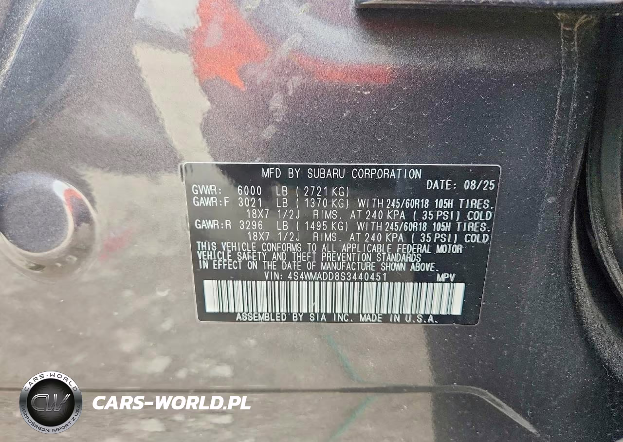 2025 Subaru Ascent Premium VIN:4S4WMADD8S3440451 - 13