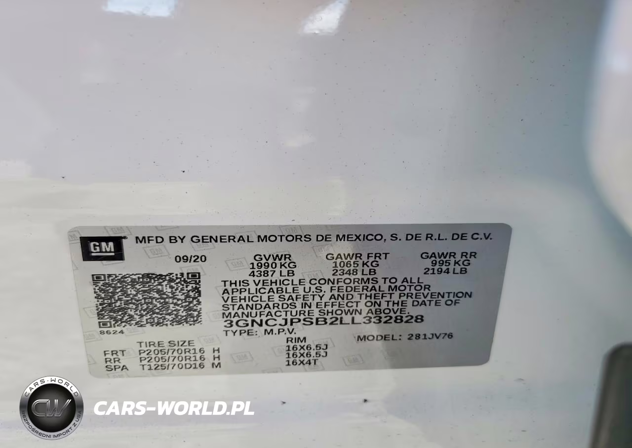 2020 Chevrolet Trax 1Lt VIN:3GNCJPSB2LL332828 - 13