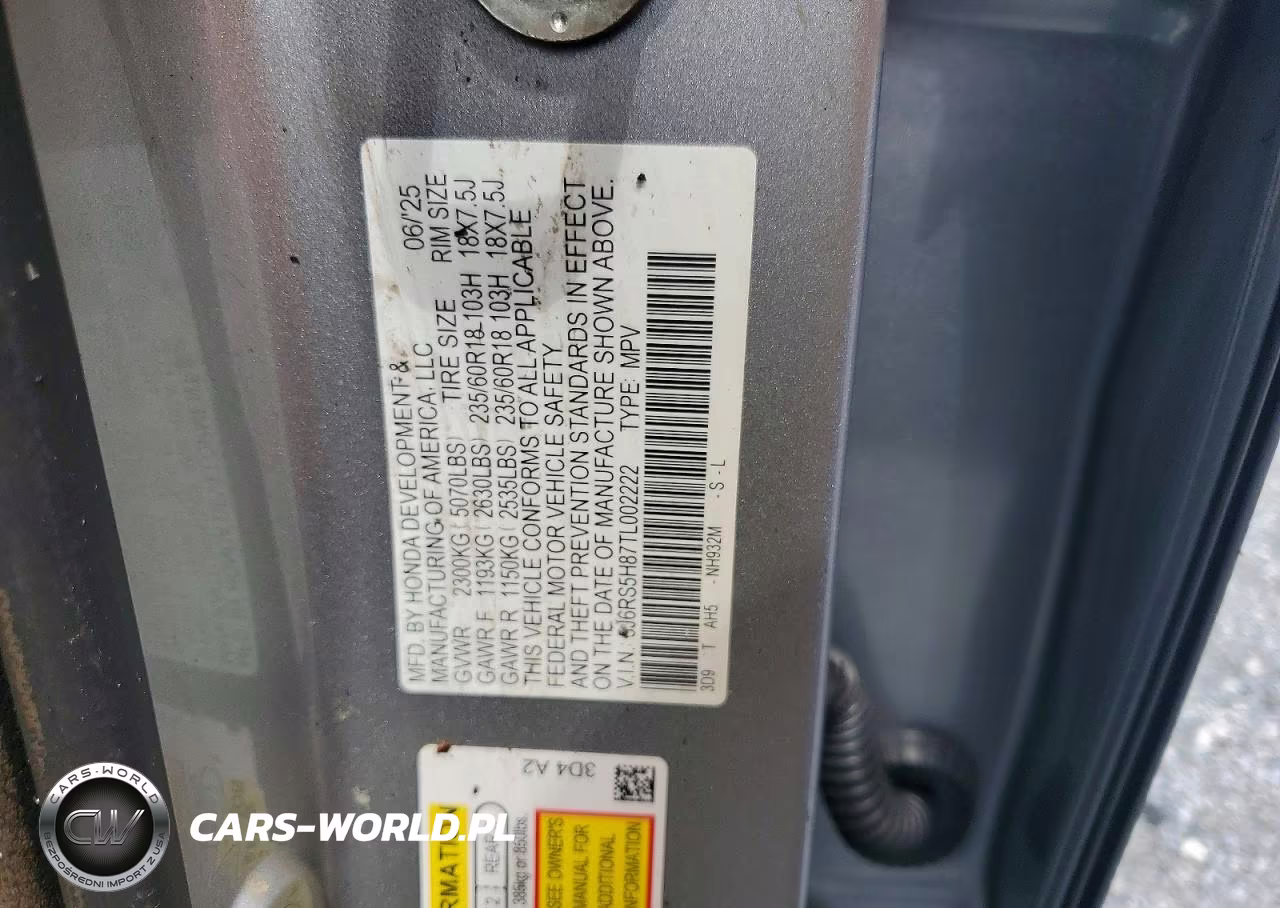 2026 Honda Cr-V Sport-L VIN:5J6RS5H87TL002222 - 13