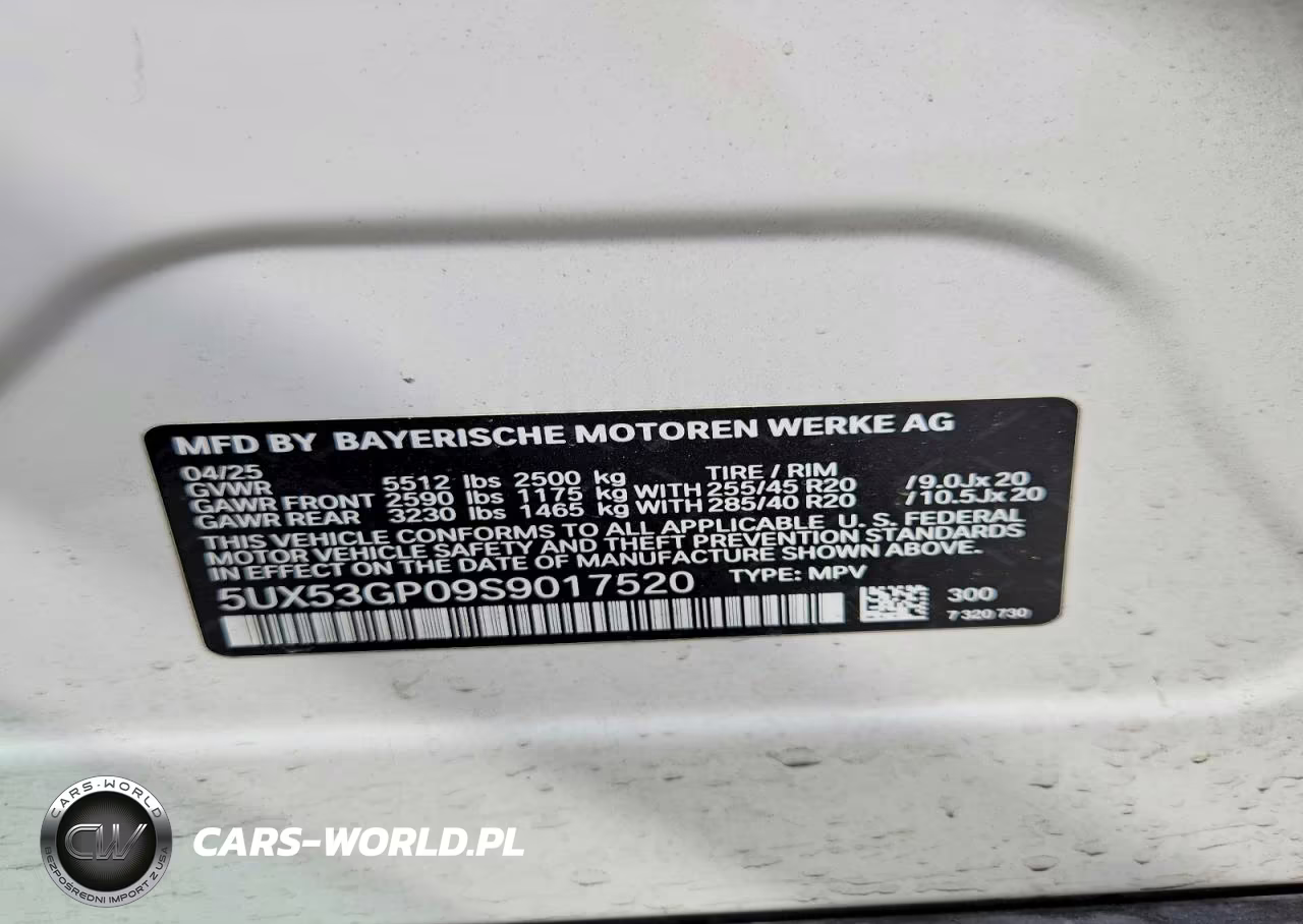 2025 BMW X3 30 xDrive VIN:5UX53GP09S9017520 - 13