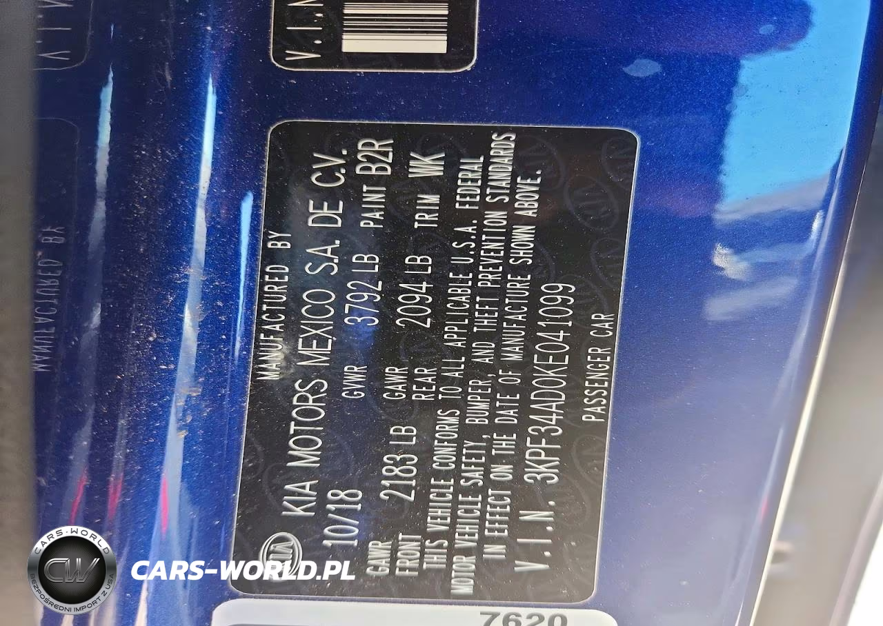 2019 Kia Forte S VIN:3KPF34AD0KE041099 - 12