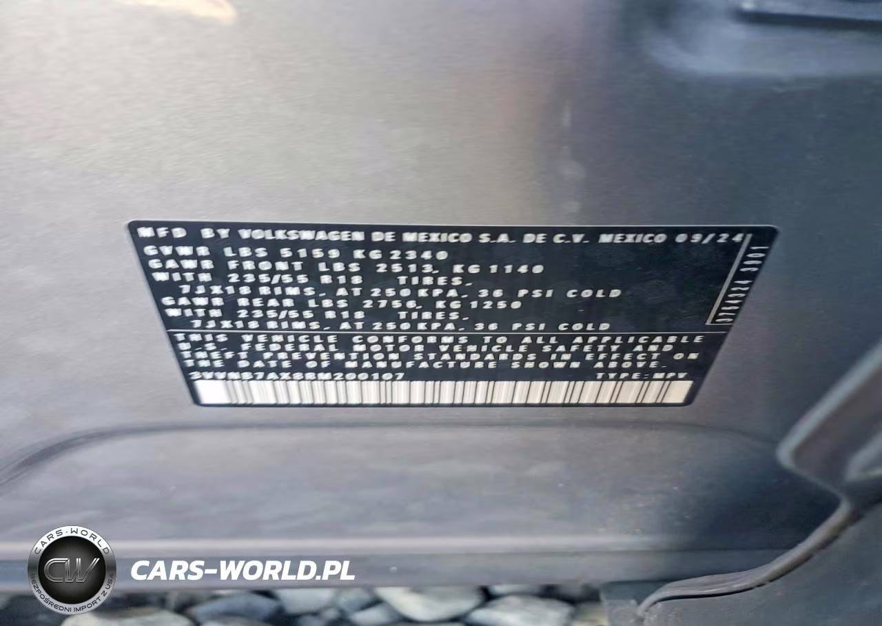 2024 Volkswagen Tiguan Se VIN:3VVNB7AX8RM200107 - 13