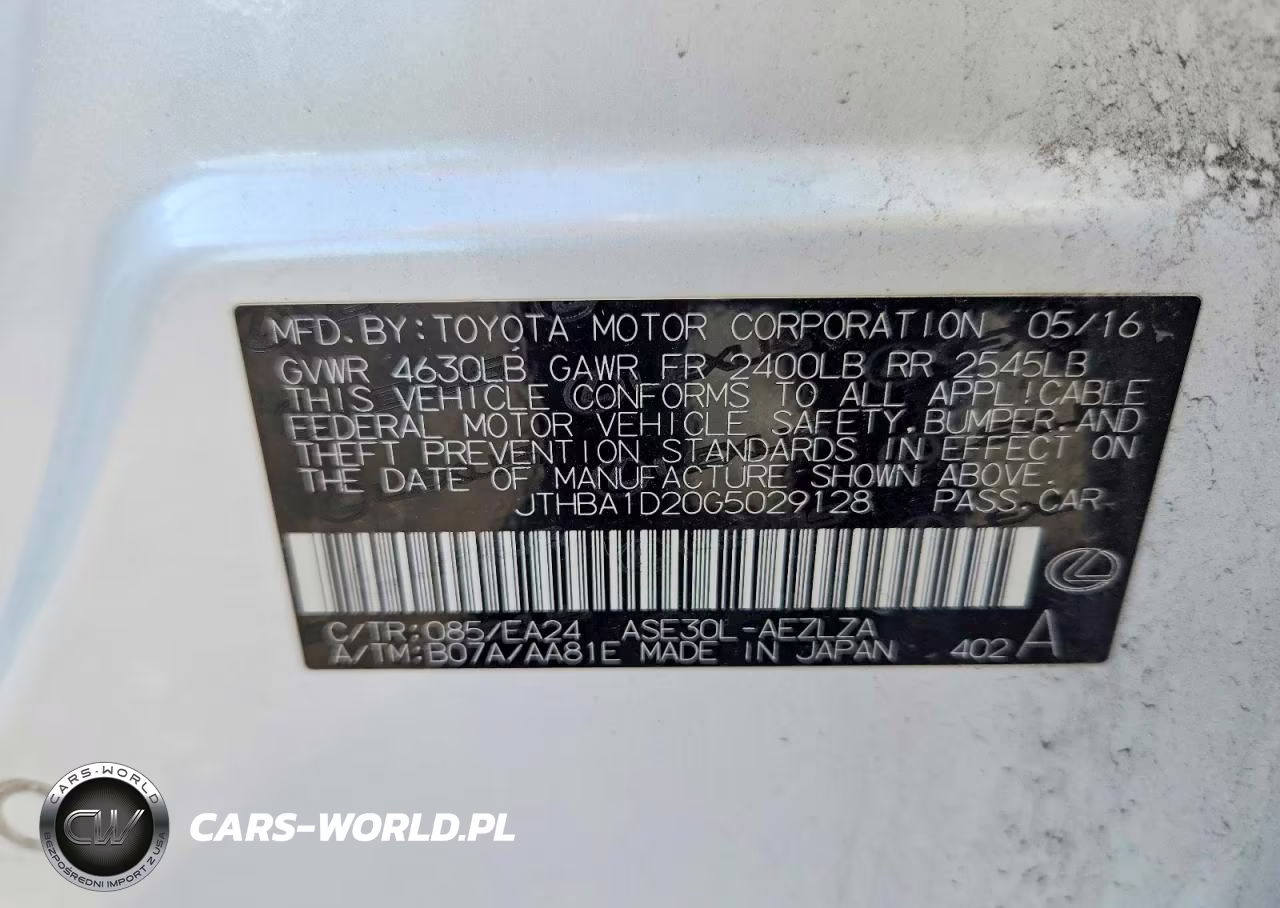 2016 Lexus Is 200T VIN:JTHBA1D20G5029128 - 12