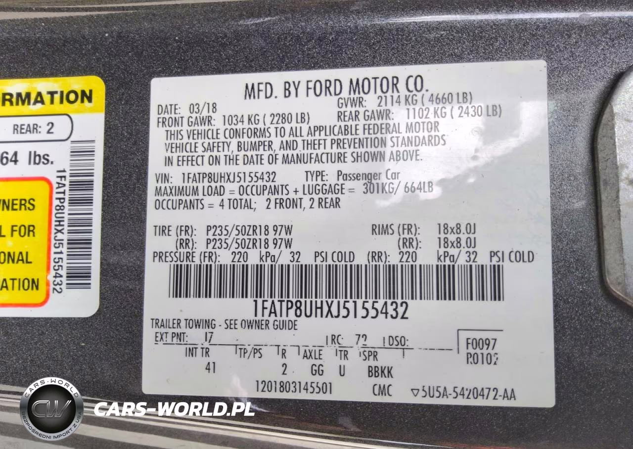 2018 Ford Mustang VIN:1FATP8UHXJ5155432 - 12