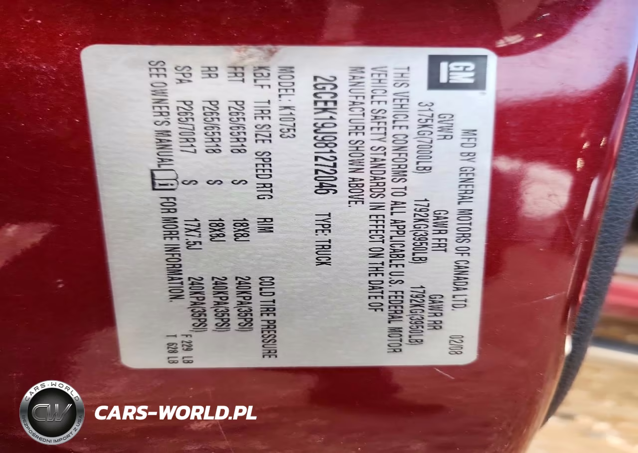 2008 Chevrolet Silverado K1500 VIN:2GCEK19J981272046 - 12