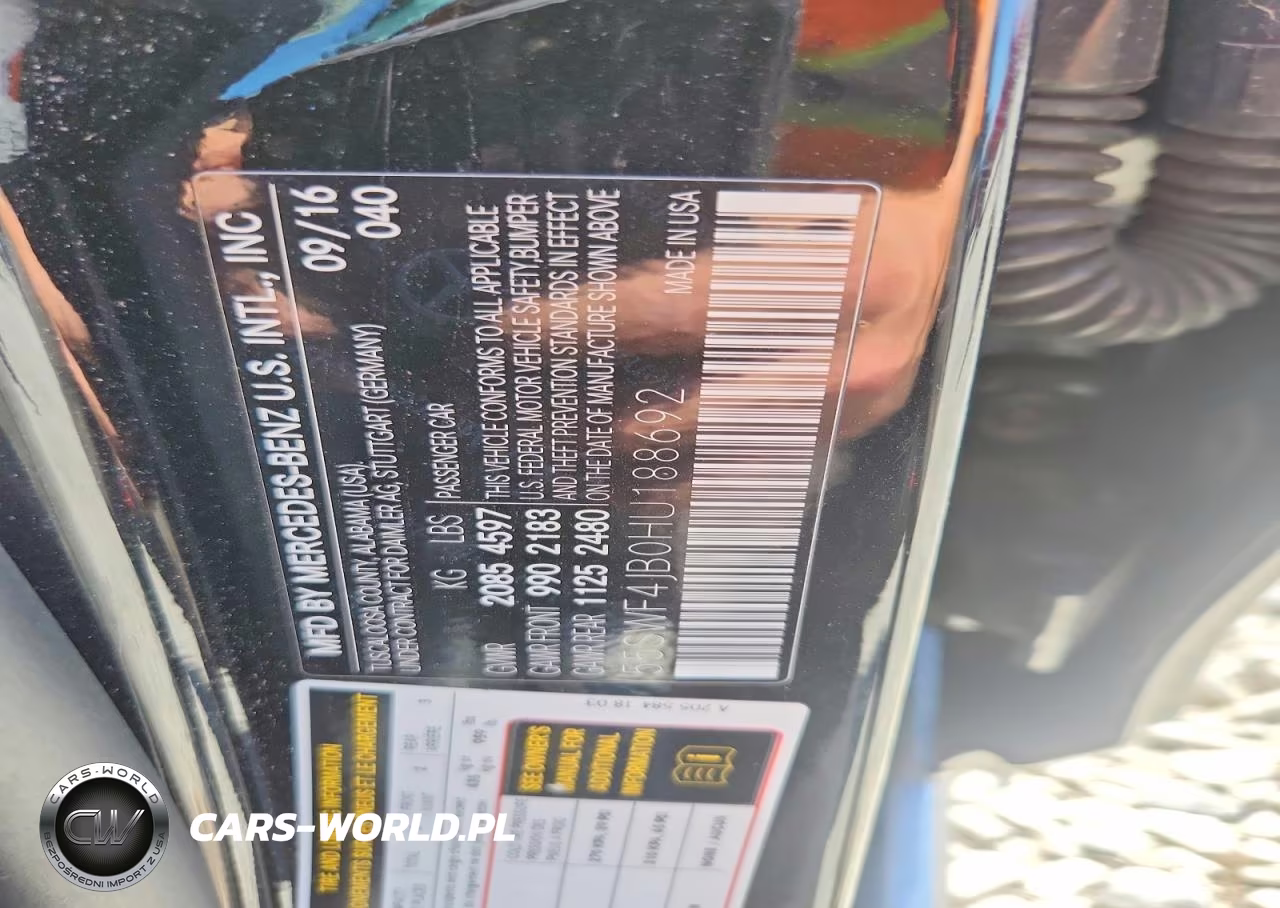 2017 Mercedes-Benz C 300 VIN:55SWF4JB0HU188692 - 13
