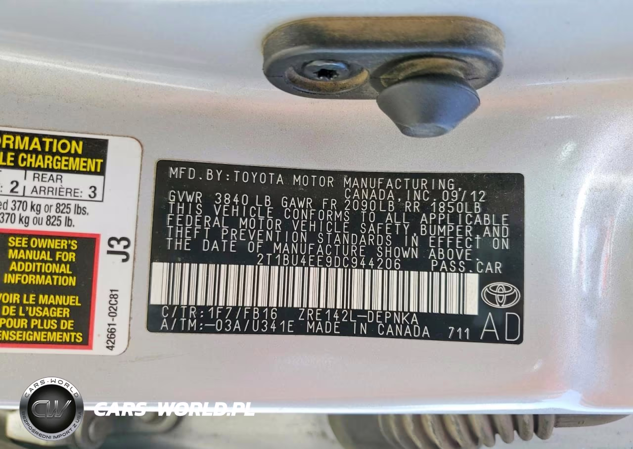 2013 Toyota Corolla Le VIN:2T1BU4EE9DC944206 - 12