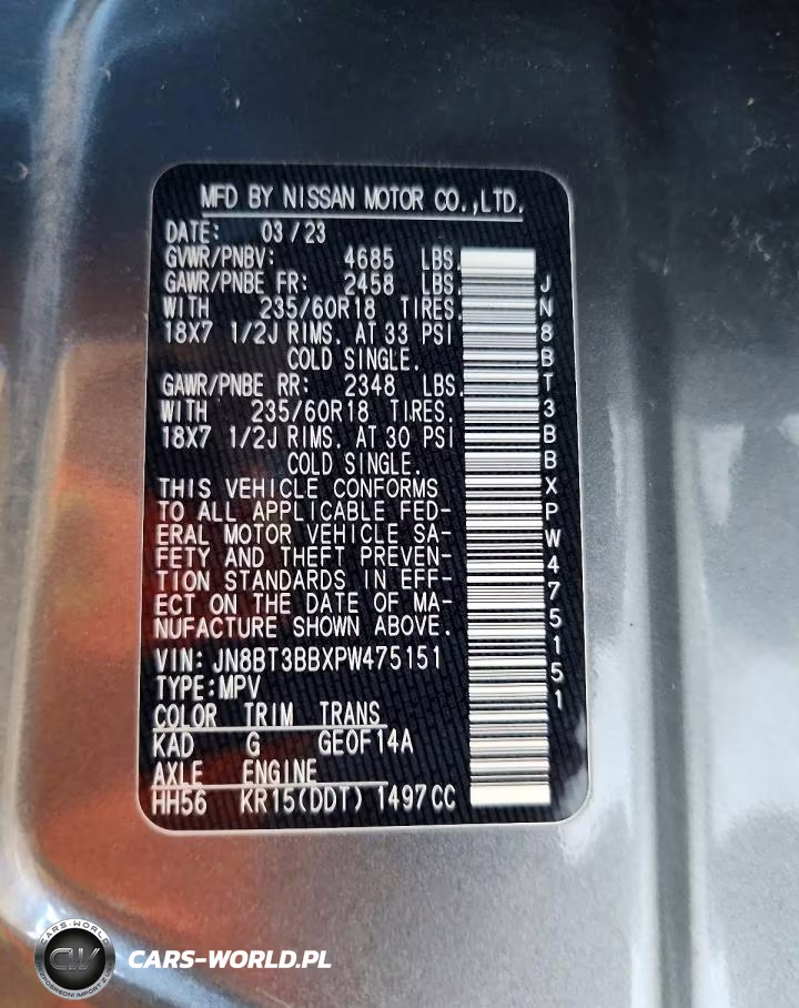 2023 Nissan Rogue Sv VIN:JN8BT3BBXPW475151 - 14