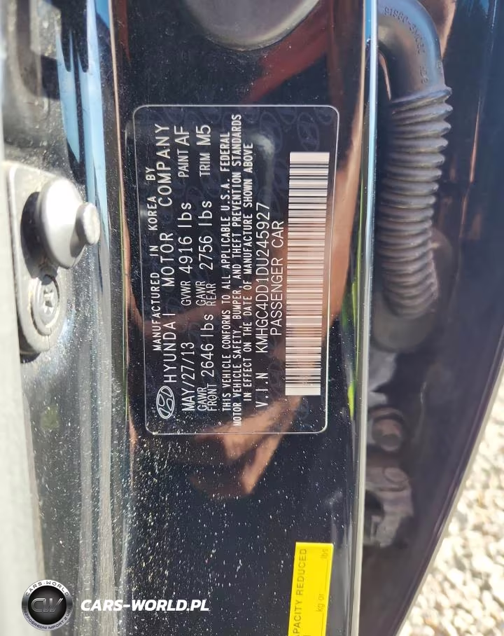 2013 Hyundai Genesis 3.8L VIN:KMHGC4DD1DU245927 - 12