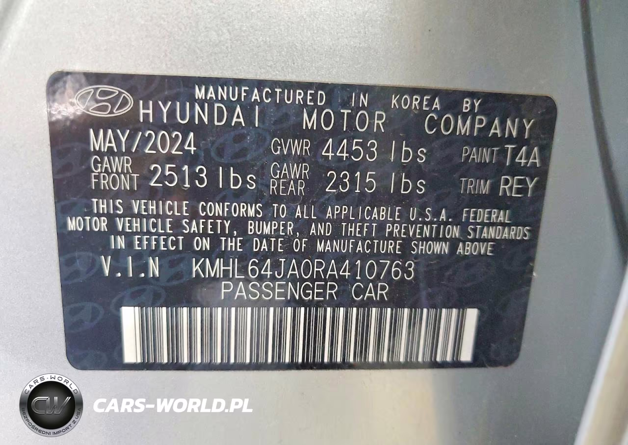 2024 Hyundai Sonata Sel VIN:KMHL64JA0RA410763 - 12
