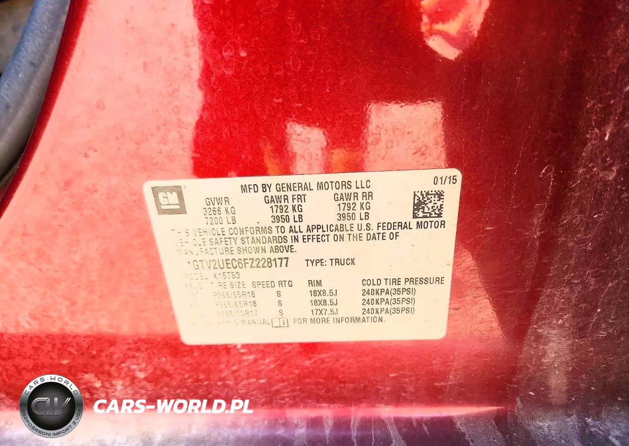 2015 GMC Sierra K1500 Sle VIN:1GTV2UEC6FZ228177 - 12