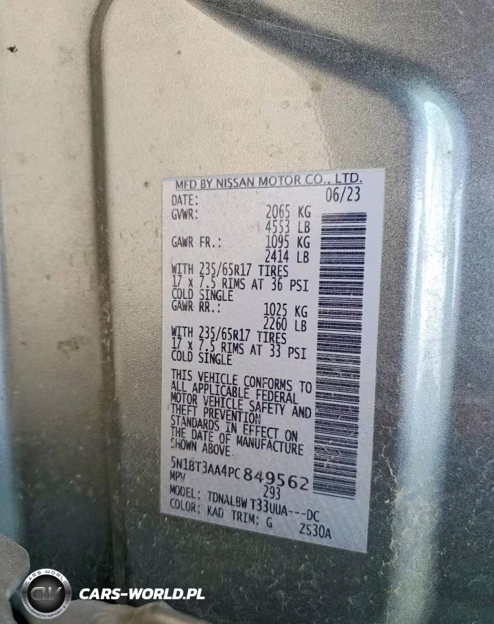 2023 Nissan Rogue S VIN:5N1BT3AA4PC849562 - 13