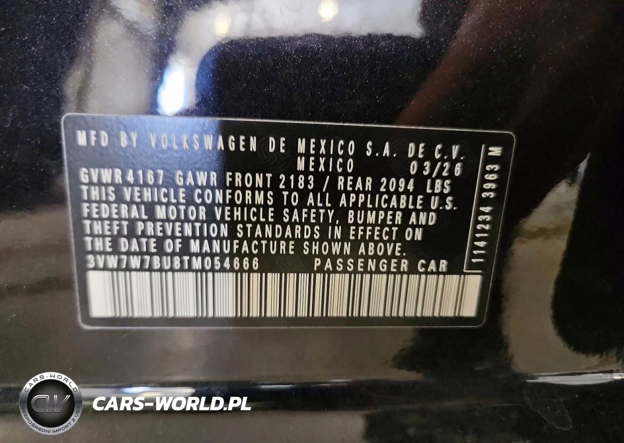 2026 Volkswagen Jetta Se VIN:3VW7W7BU8TM054666 - 12