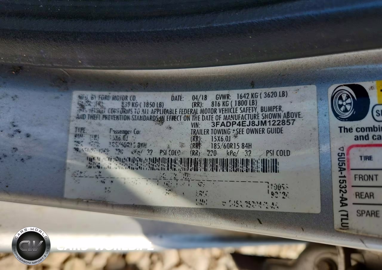 2018 Ford Fiesta Se VIN:3FADP4EJ8JM122857 - 12