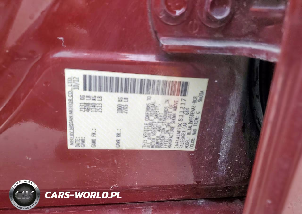 2013 Nissan Maxima 3.5 S VIN:1N4AA5AP7DC811217 - 13