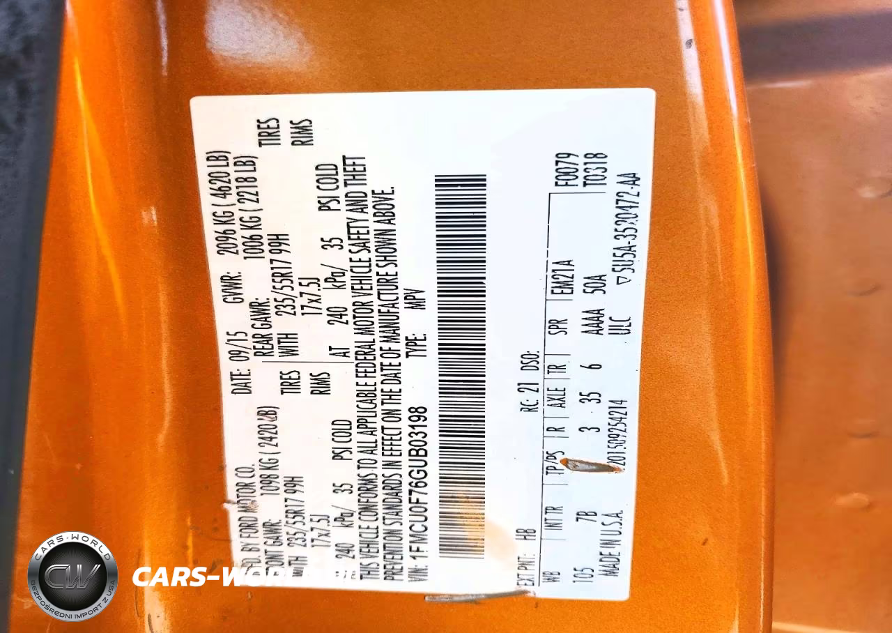 2016 Ford Escape S VIN:1FMCU0F76GUB03198 - 13