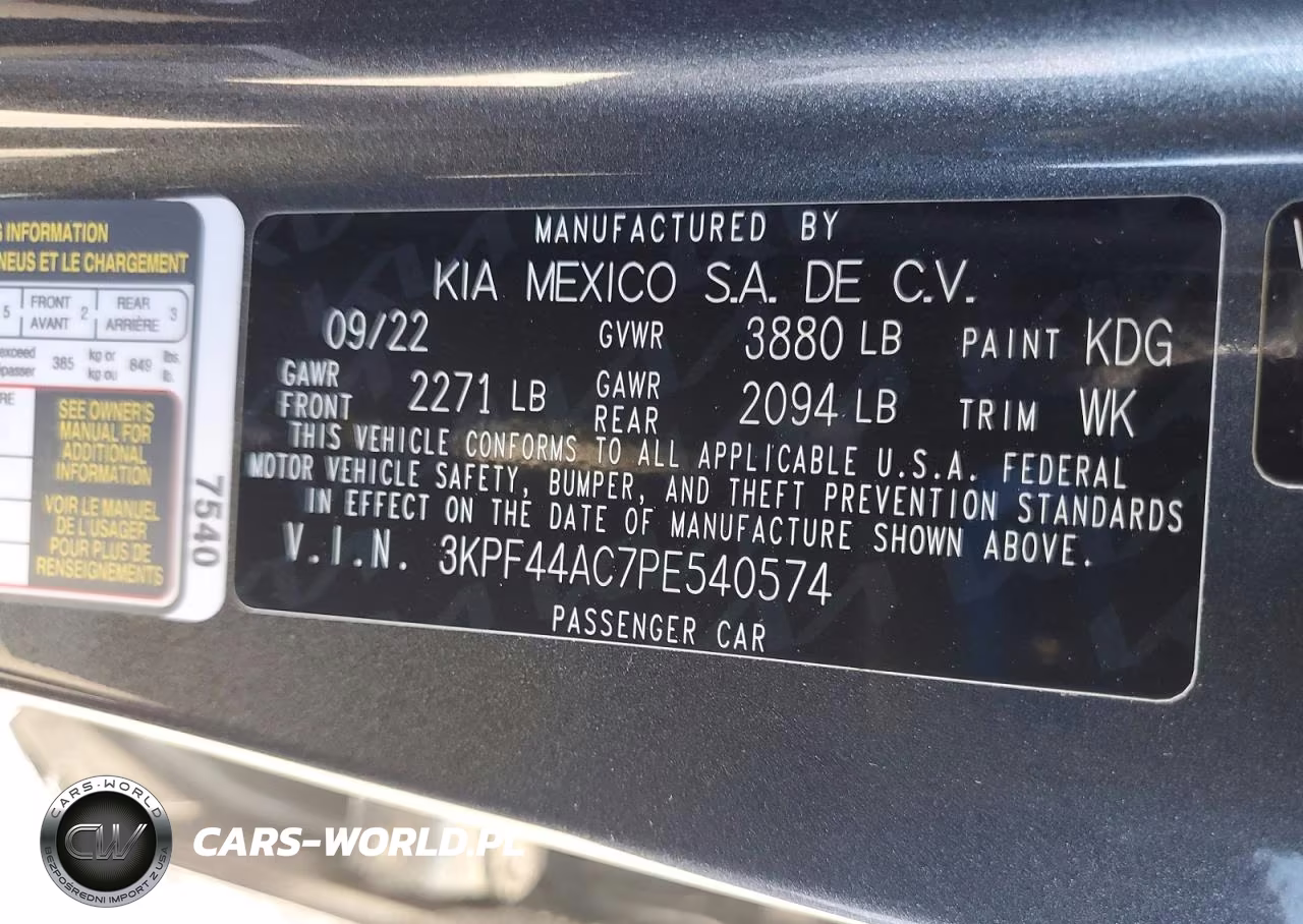 2023 Kia Forte Gt VIN:3KPF44AC7PE540574 - 12
