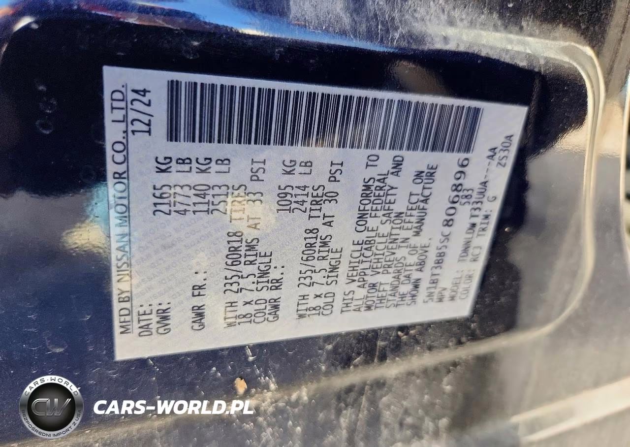 2025 Nissan Rogue Sv VIN:5N1BT3BB5SC806896 - 14