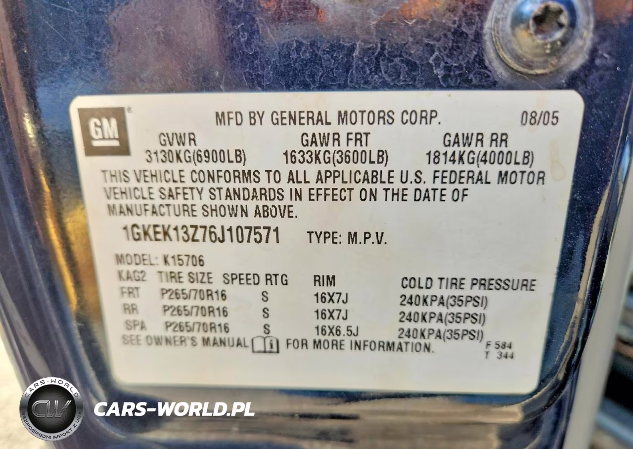 2006 GMC Yukon VIN:1GKEK13Z76J107571 - 13