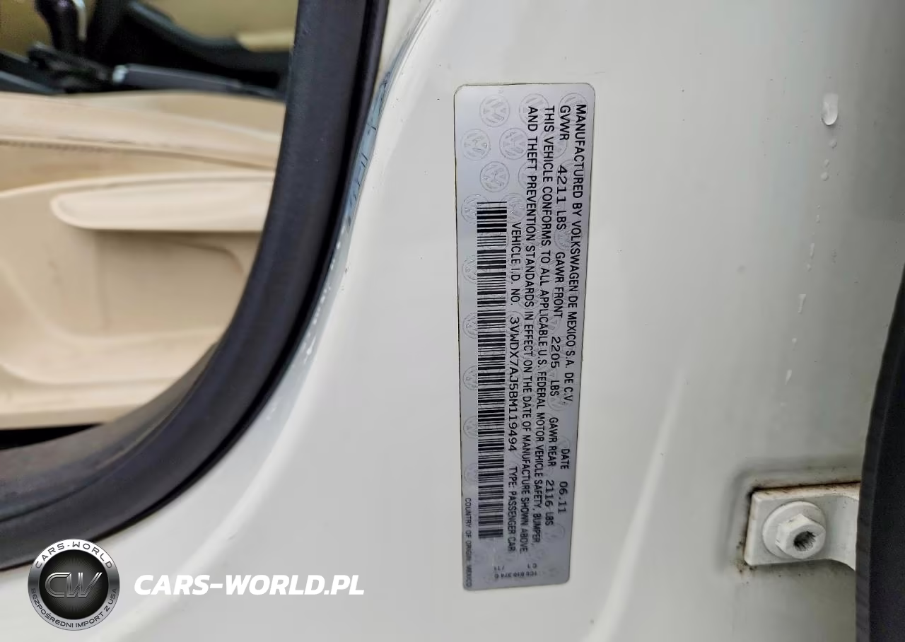 2011 Volkswagen Jetta Se VIN:3VWDX7AJ5BM119494 - 12