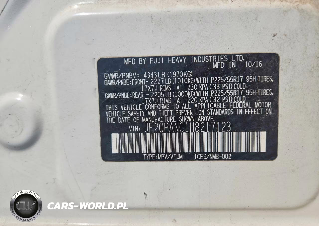 2017 Subaru Crosstrek Limited VIN:JF2GPANC1H8217123 - 13