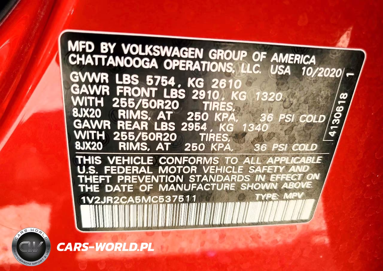 2021 Volkswagen Atlas Se VIN:1V2JR2CA5MC537511 - 13