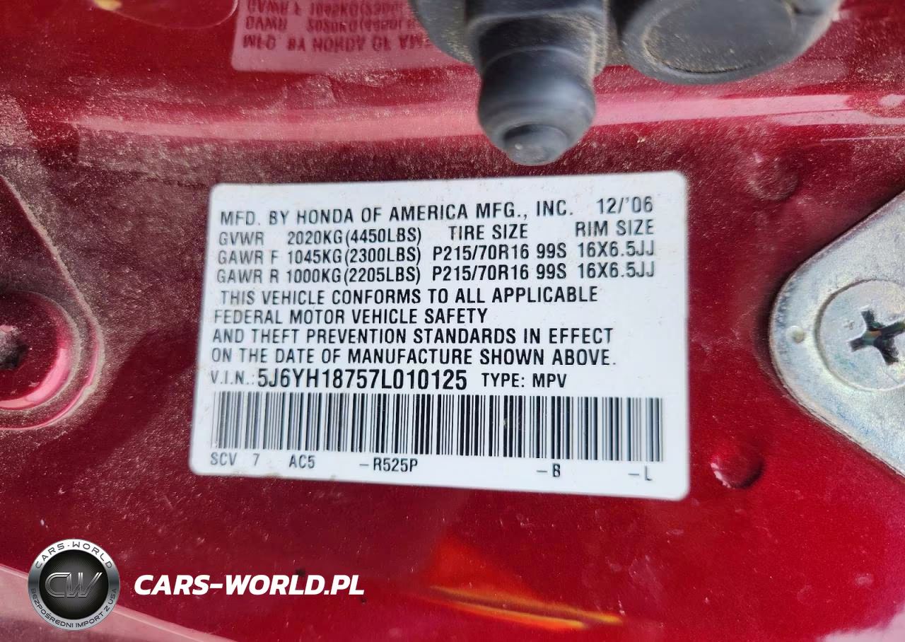 2007 Honda Element Ex VIN:5J6YH18757L010125 - 14