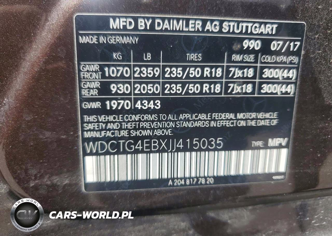 2018 Mercedes-Benz Gla 250 VIN:WDCTG4EBXJJ415035 - 13