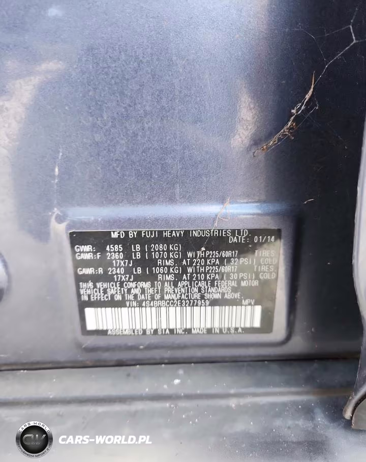 2014 Subaru Outback 2.5I Premium VIN:4S4BRBCC2E3277959 - 13