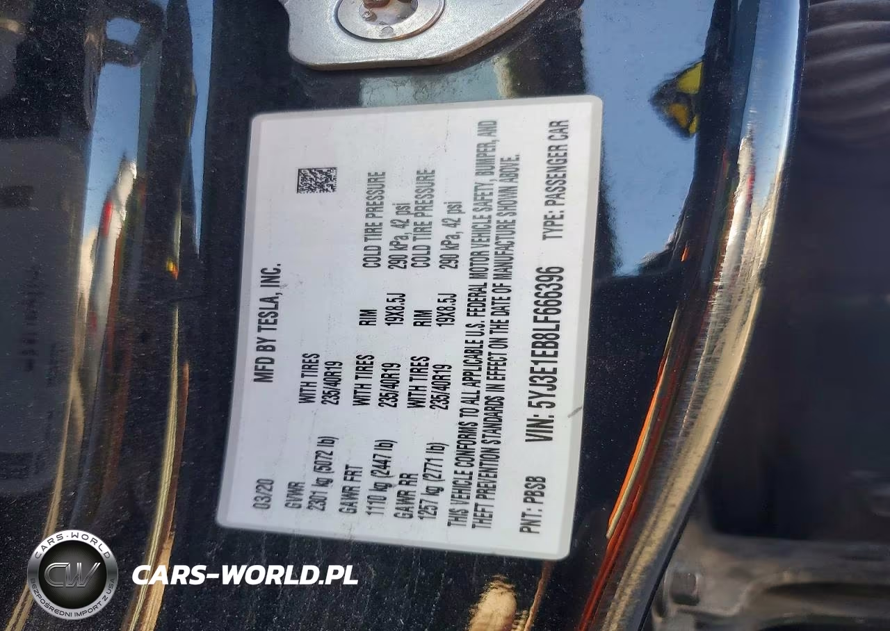 2020 Tesla Model 3 VIN:5YJ3E1EB8LF666396 - 12
