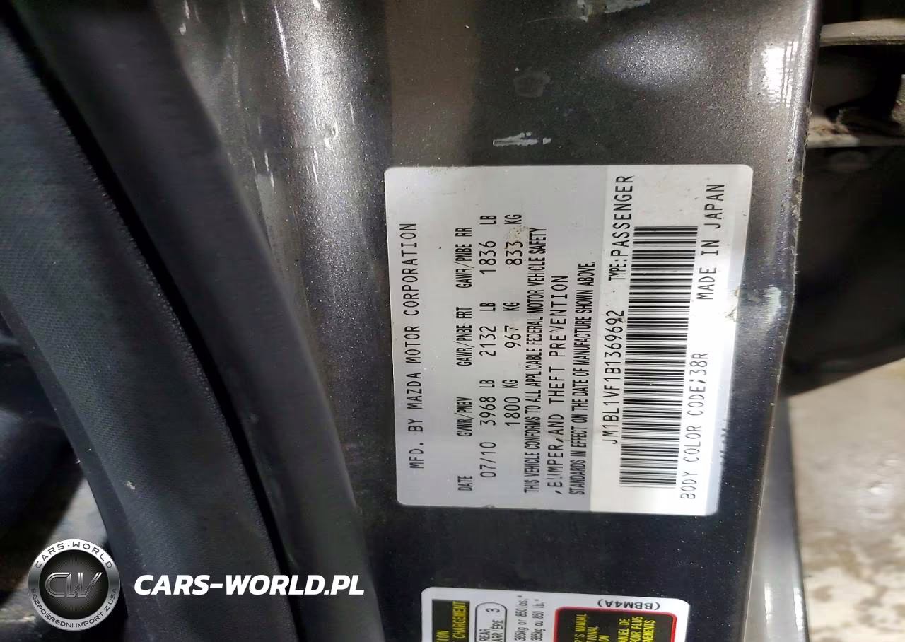 2011 Mazda 3 I VIN:JM1BL1VF1B1369692 - 12